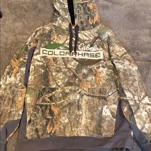 Cabelas ColorPhase Camo Hooded Sweatshirt